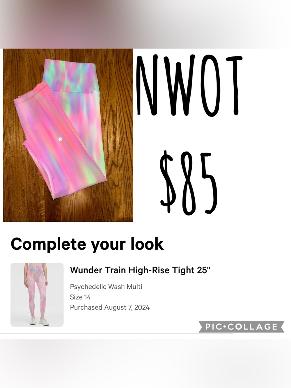 lululemon athletica Wunder Train High-Rise Tight 25" - Pink Multi